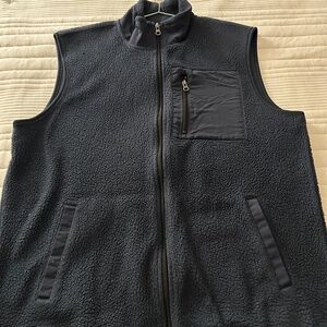 Navy fleece vest